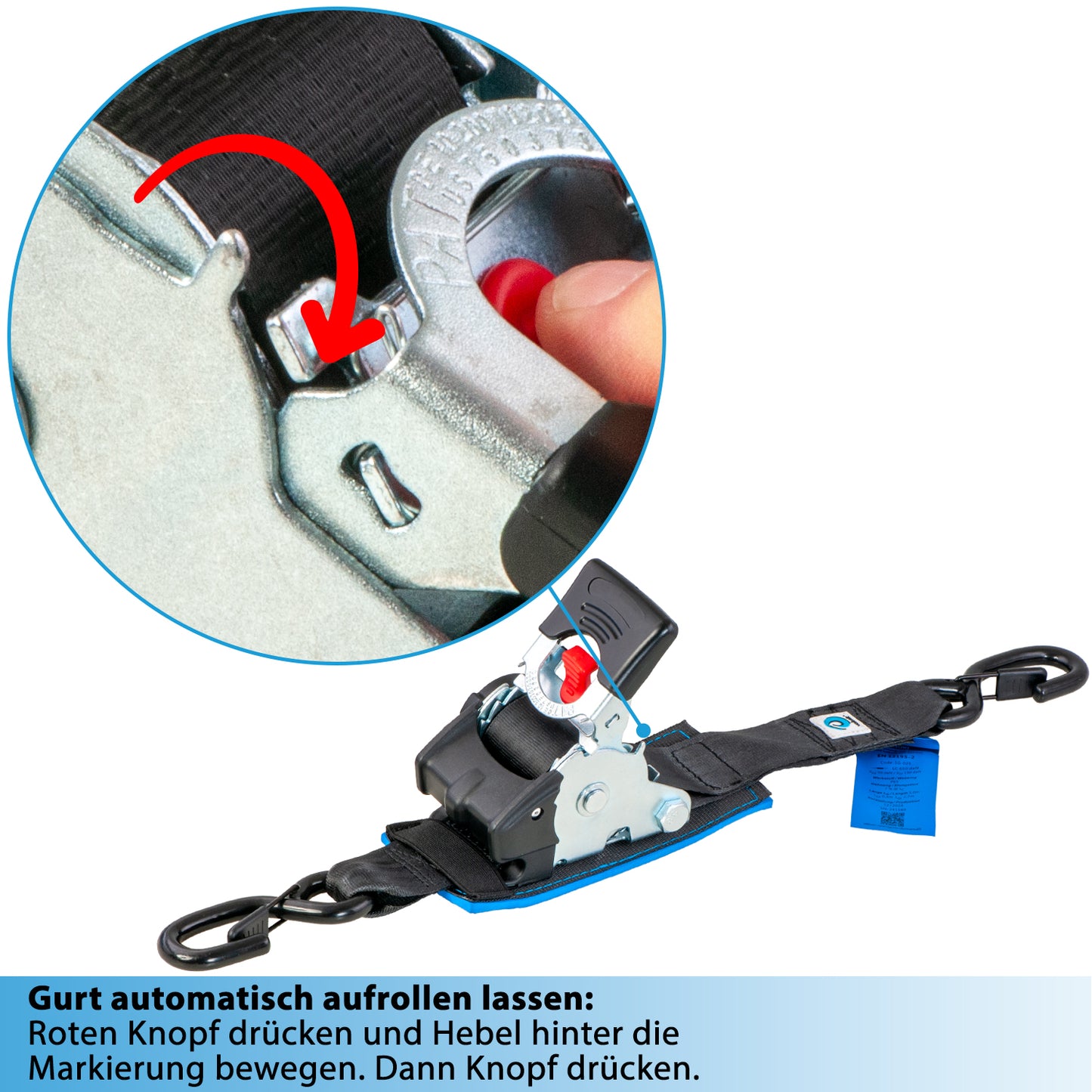 2x Automatik Spanngurt mit Ratsche - 50mm - valonic TANUKI