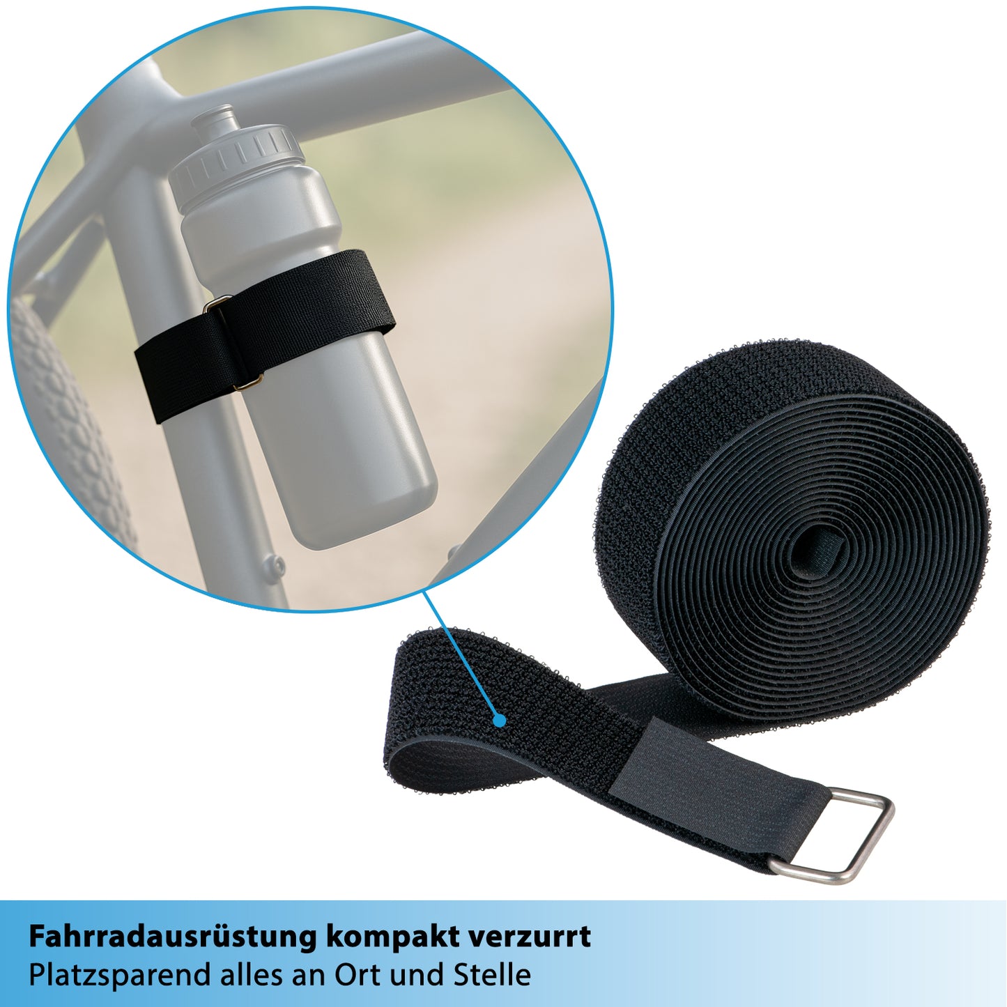 5m Klettband - 50mm - 10 Metallringe, valonic SPARROW