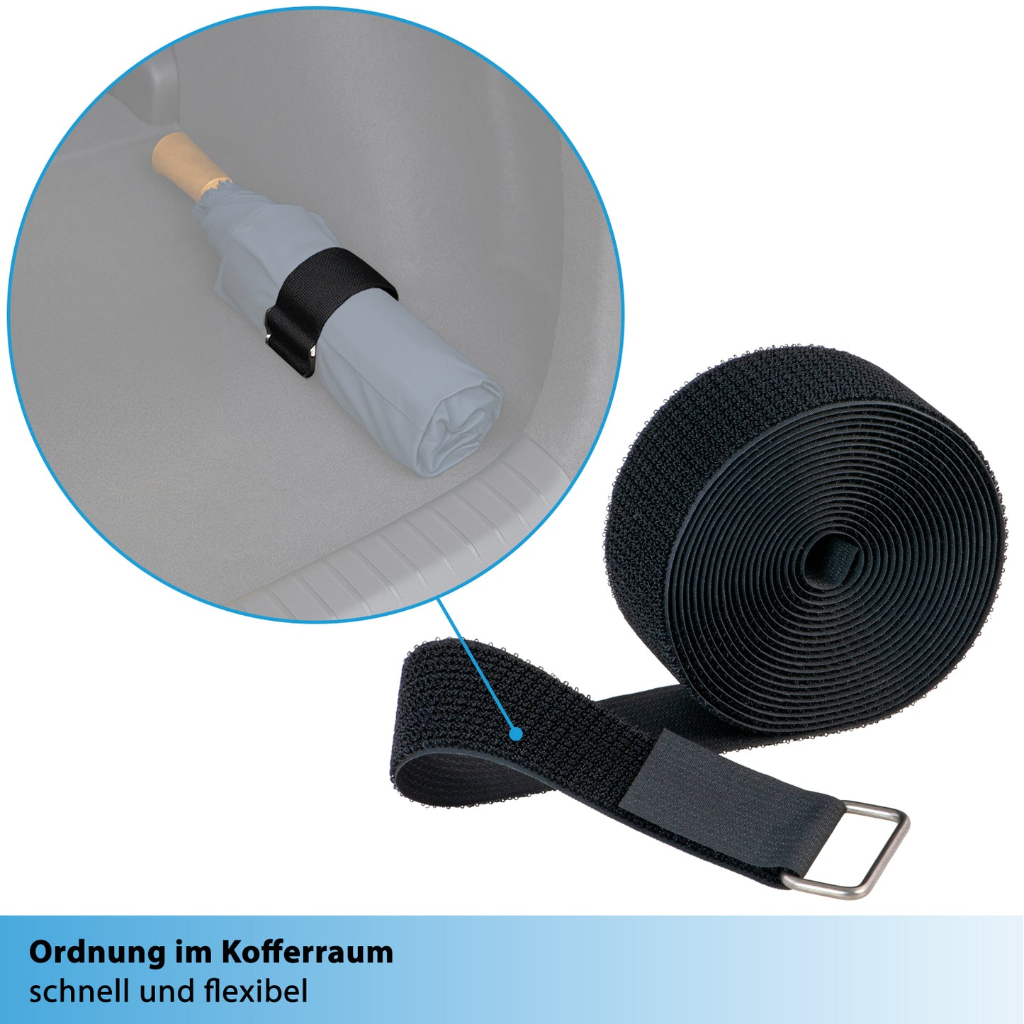 5m Klettband - 50mm - 10 Metallringe, valonic SPARROW