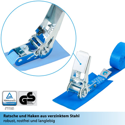 4x Spanngurte mit Ratsche ohne Haken - valonic ALASKA