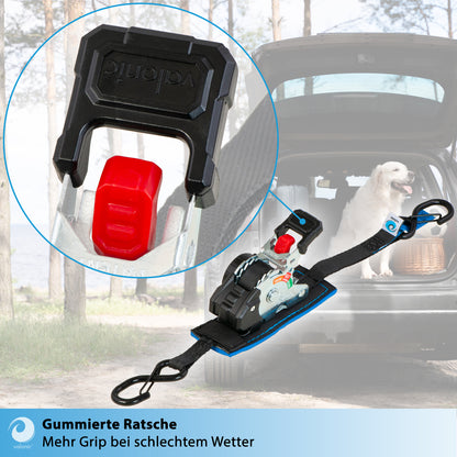 2x Mini Automatik Spanngurt mit Ratsche - 19mm - valonic FOX
