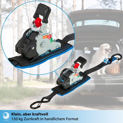 2x Mini Automatik Spanngurt mit Ratsche - 19mm - valonic FOX