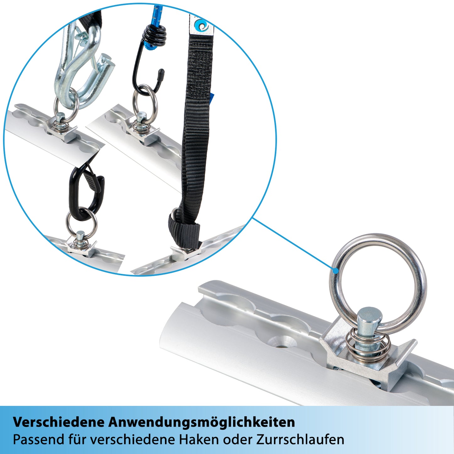 8x Airline Adapter Endbeschlag für Airlineschiene - valonic GECKO