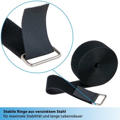 5m Klettband - 50mm - 10 Metallringe, valonic SPARROW
