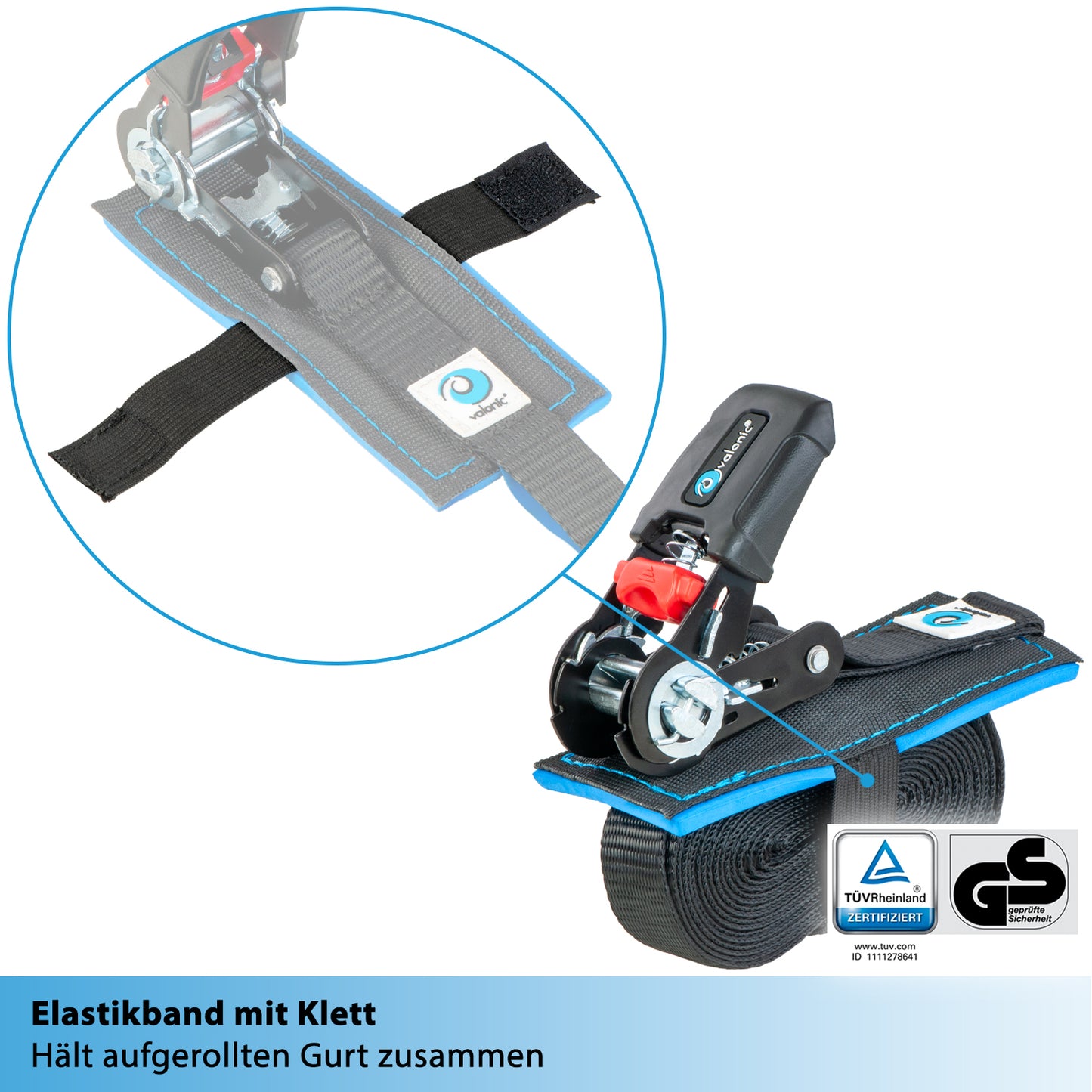 2x Spanngurte mit Ratsche ohne Haken - valonic WOLF