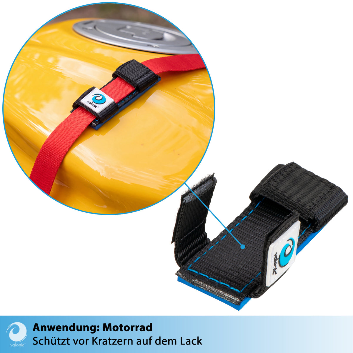4x Kantenschutz-Pad für Spanngurte bis 30mm - valonic WOMBAT + Beutel