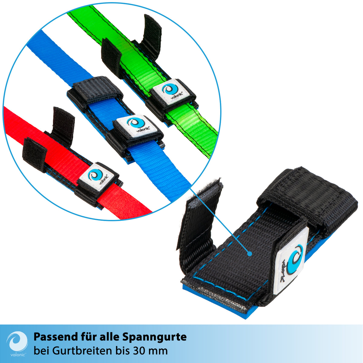 4x Kantenschutz-Pad für Spanngurte bis 30mm - valonic WOMBAT + Beutel
