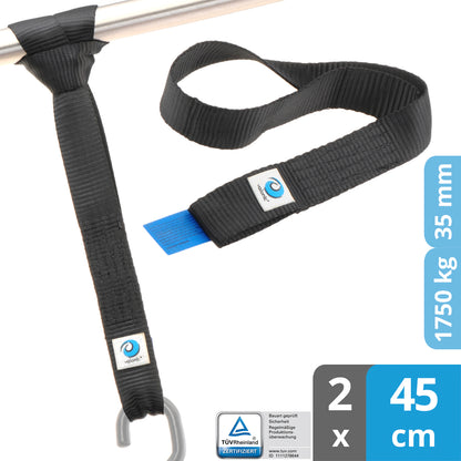 2x Zurrschlaufen für Haken und Schäkel - 45cm - valonic CONDOR