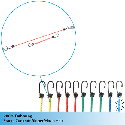 10x Reflektierende Gepäckspanner - valonic KRAKEN