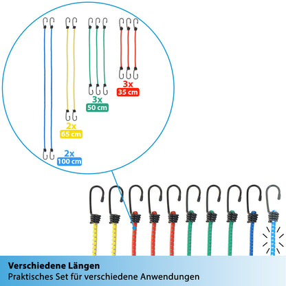 10x Reflektierende Gepäckspanner - valonic KRAKEN