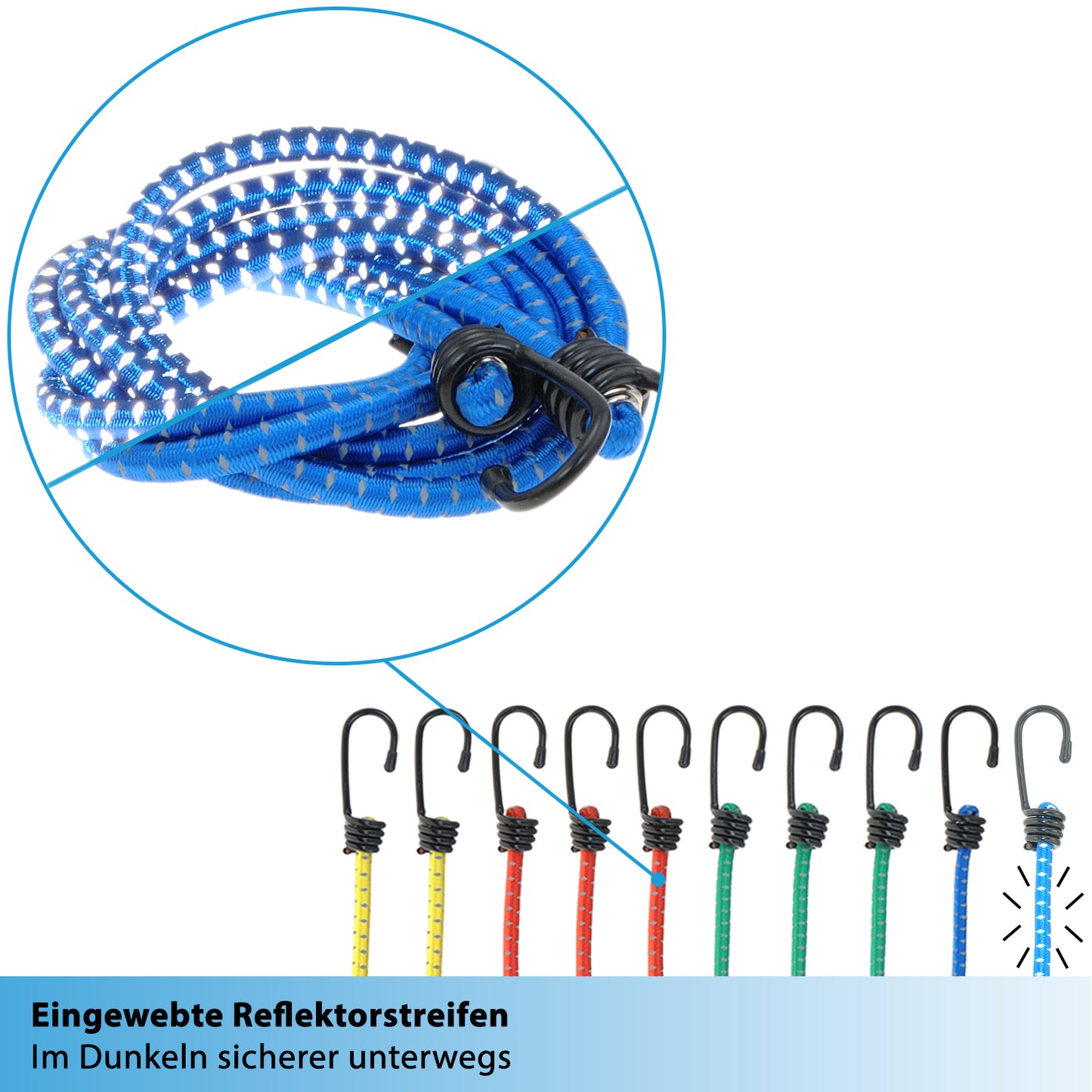 10x Reflektierende Gepäckspanner - valonic KRAKEN